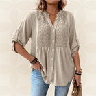 RENATE – Bluse Mit V Ausschnitt Und Knöpfen