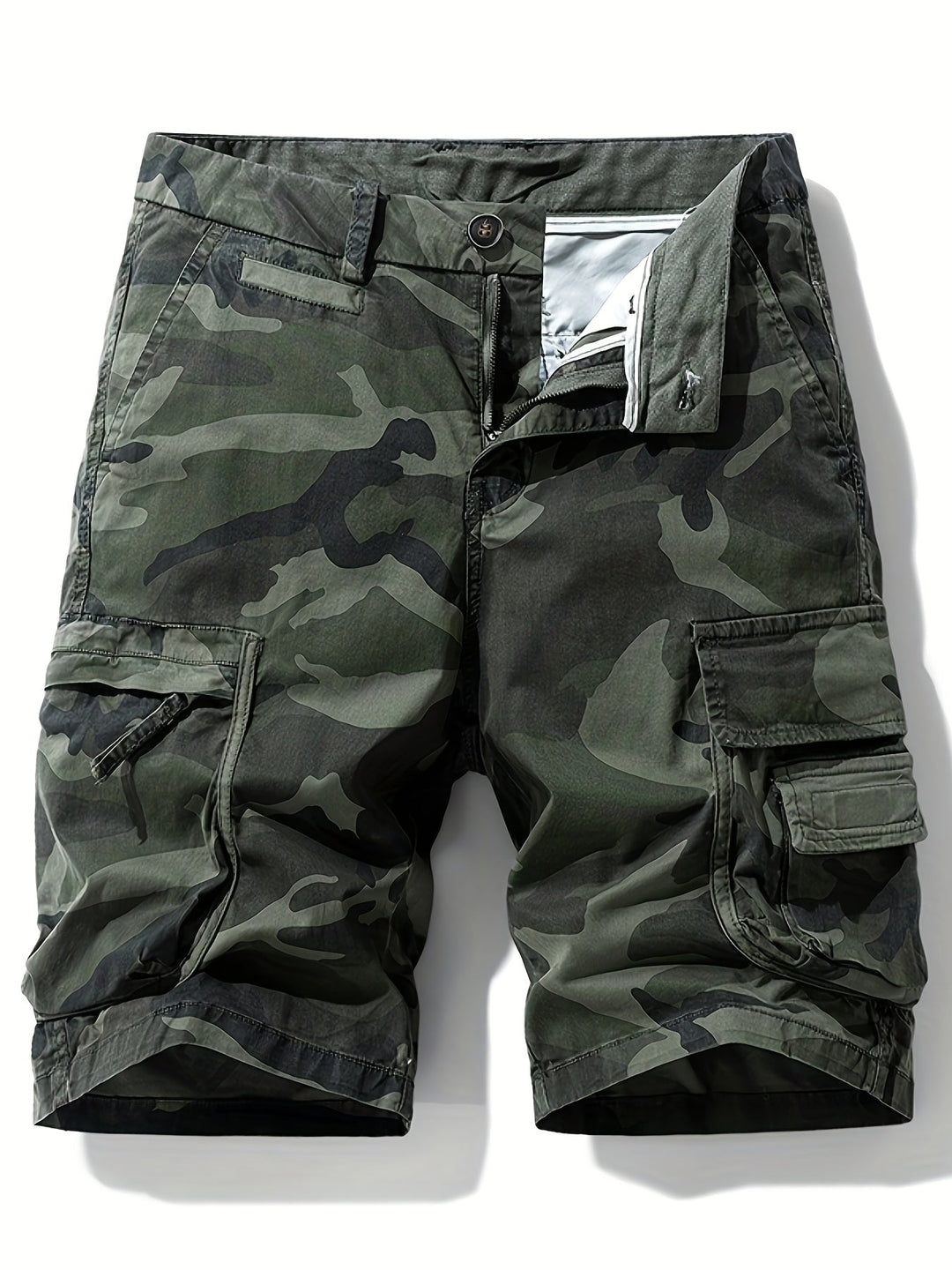 Herren-Bermudashorts mit Camouflage-Design und Taschen