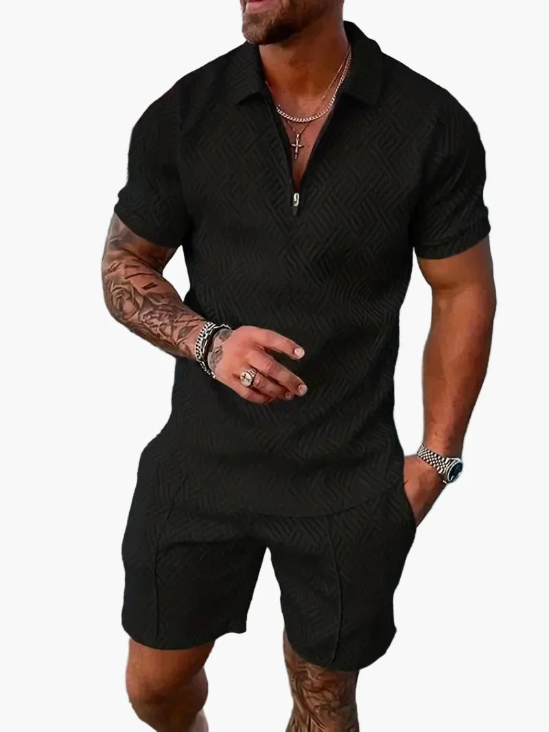 Set aus Polo und Shorts im lässigen Stil für Herren – Sommerliche entspannte Eleganz
