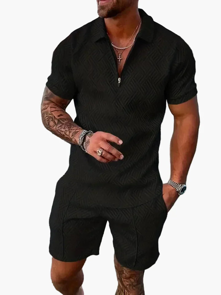 Set aus Polo und Shorts im lässigen Stil für Herren – Sommerliche entspannte Eleganz