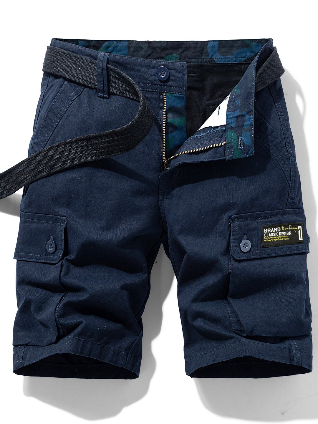 Lässige Cargo-Shorts für Herren mit Gürtel und Taschen