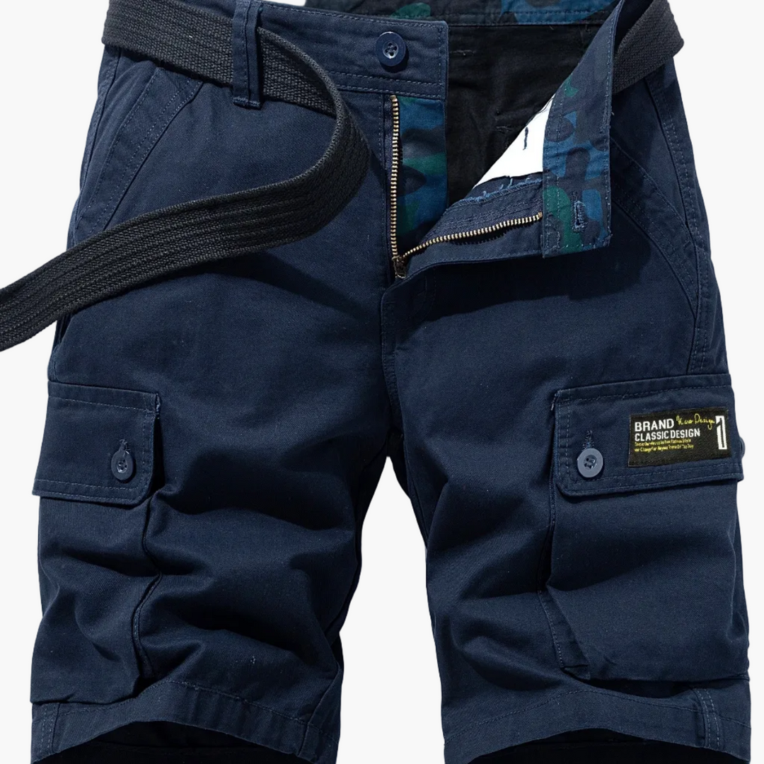 Lässige Cargo-Shorts für Herren mit Gürtel und Taschen