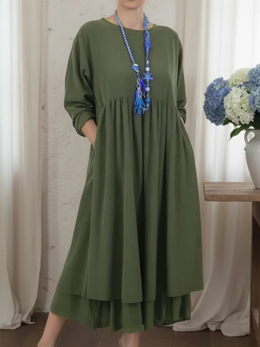 MELVARIA - Entspanntes Midi-Kleid