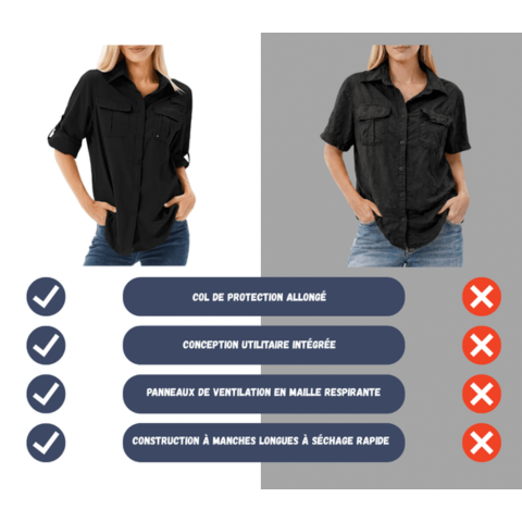 Atmungsaktive Wandershirt für Damen | Lange Ärmel
