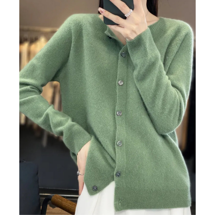 Kaschmir Cardigan Damen Offene Vorderseite Strickpullover