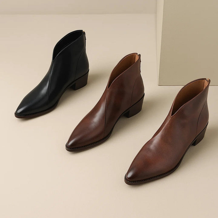 Christina - Damen Stiefeletten mit Niedrigem Blockabsatz