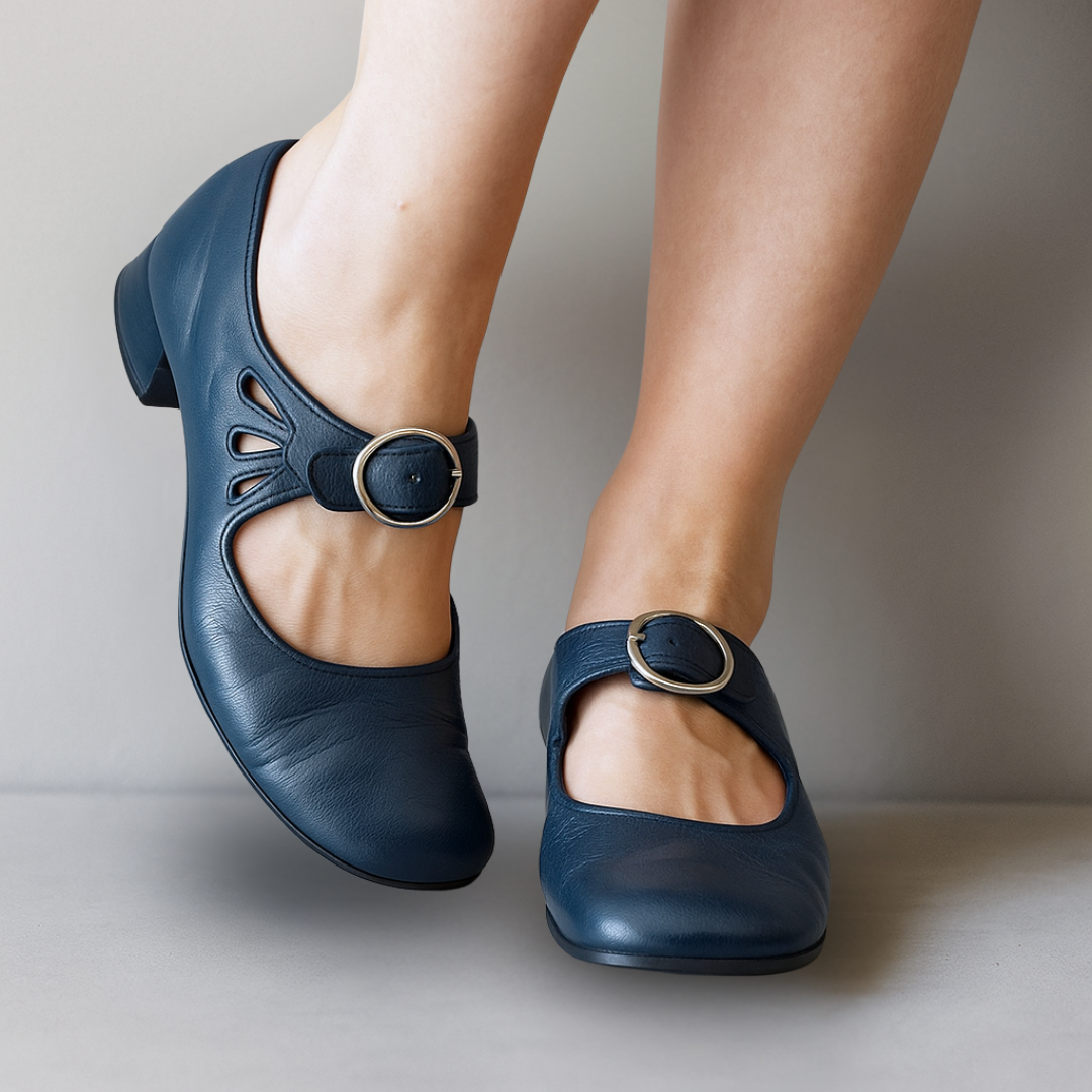 Els - Damen Orthopädische Ledersandalen mit Keilsohle