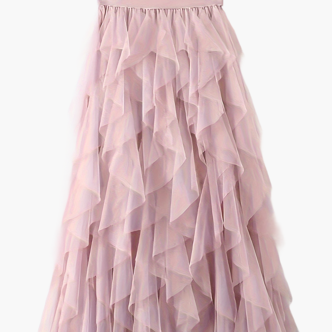 Damenrock Elegante Mehrlagige Volant Romantisches Festkleid