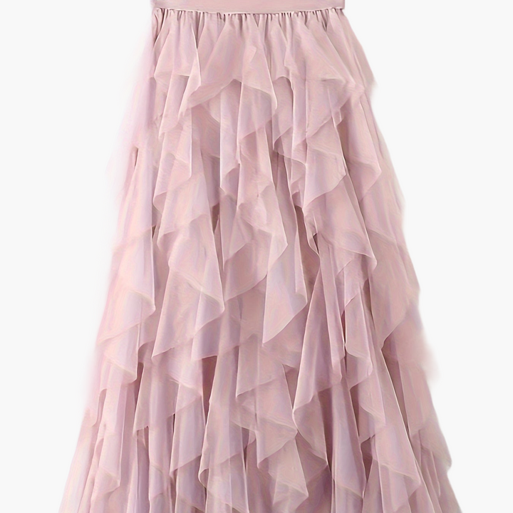 Damenrock Elegante Mehrlagige Volant Romantisches Festkleid