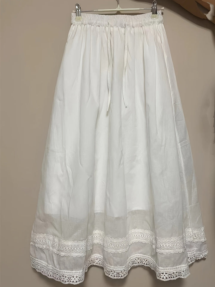Damen Unterrock Vintage Romantisch Mit Spitzen-Details Für Den Sommer