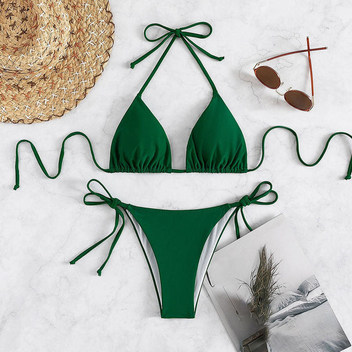 Donna – Bikinis mit Bindebändern in einfarbig