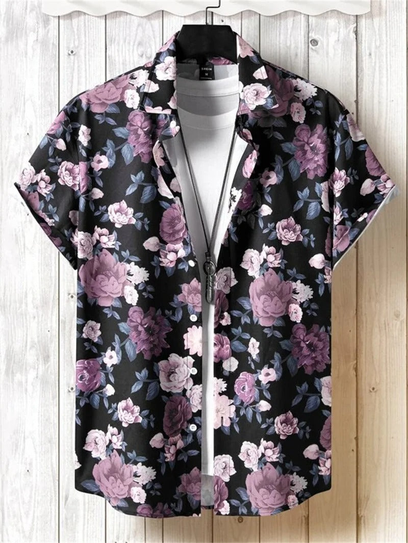 Tropisches 3D-Blumen-Hawaii-Hemd – Stil und Komfort in einem
