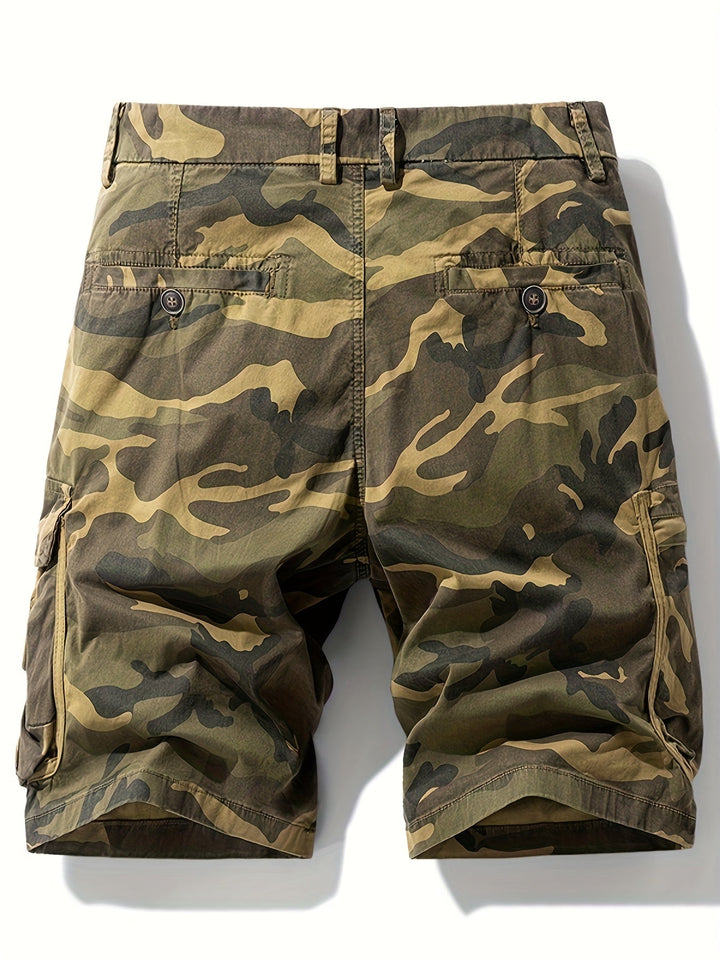 Herren-Bermudashorts mit Camouflage-Design und Taschen