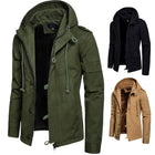 Herren Kapuzenjacke mit Kordel und Taschen