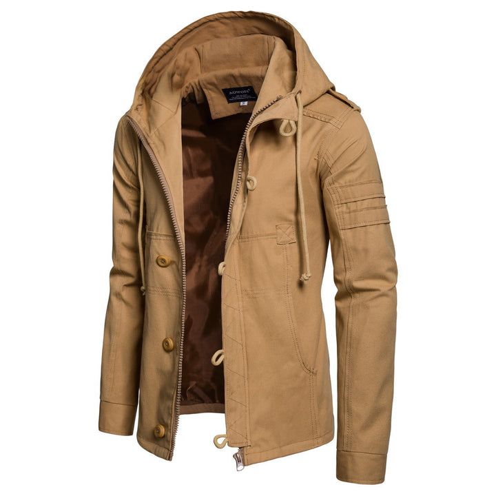 Herren Kapuzenjacke mit Kordel und Taschen