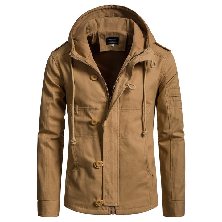 Herren Kapuzenjacke mit Kordel und Taschen