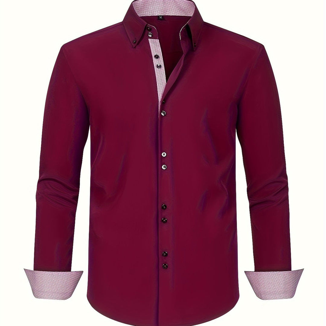 ALBERTO | ELEGANTE LEICHTE HEMD MIT KONTRASTDETAILS