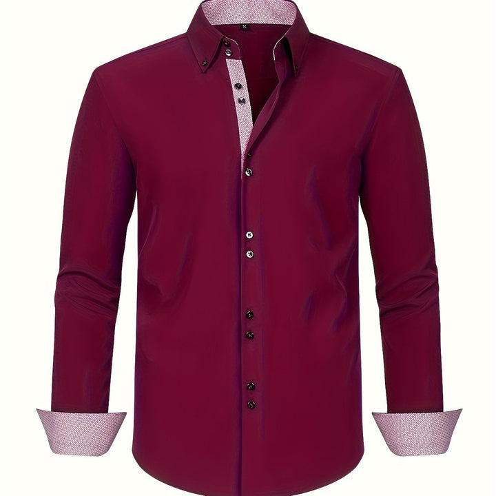 ALBERTO | ELEGANTE LEICHTE HEMD MIT KONTRASTDETAILS