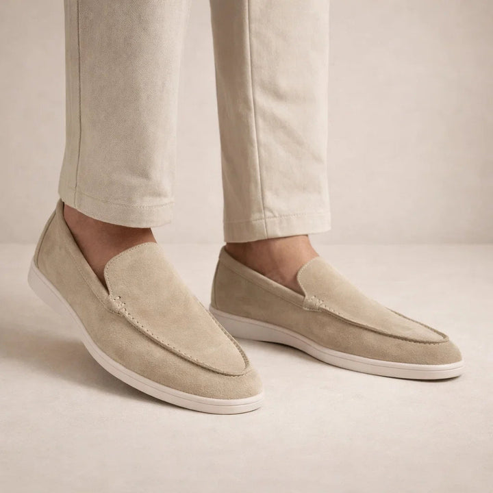 Lässige Slipper Herren Regular Fit Obermaterial aus Leder Schlupfschuh