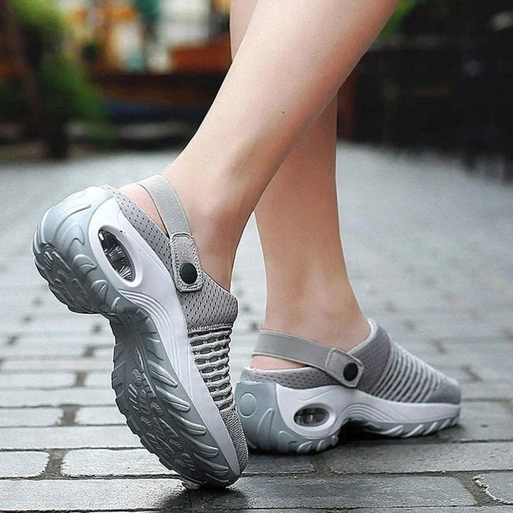 Henrike - Damen Slip-On Sneaker mit Mesh und Riemen