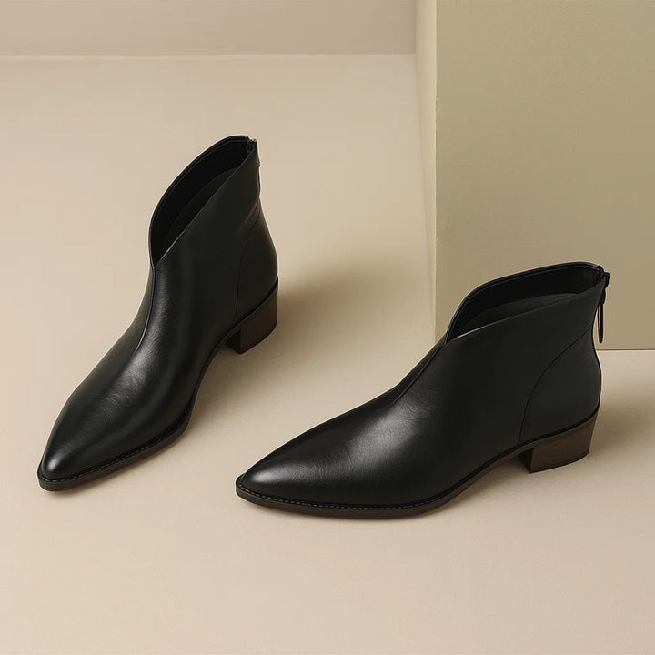 Christina - Damen Stiefeletten mit Niedrigem Blockabsatz