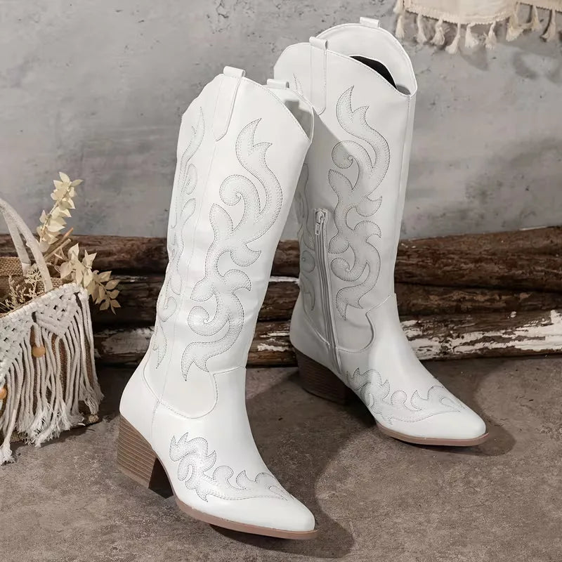 Cowboy-Stiefel mit Stickerei