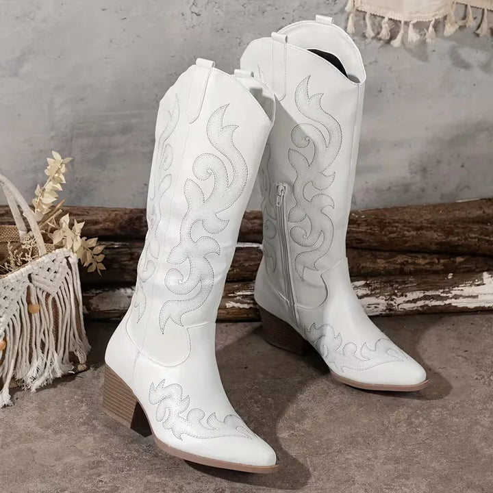 Cowboy-Stiefel mit Stickerei