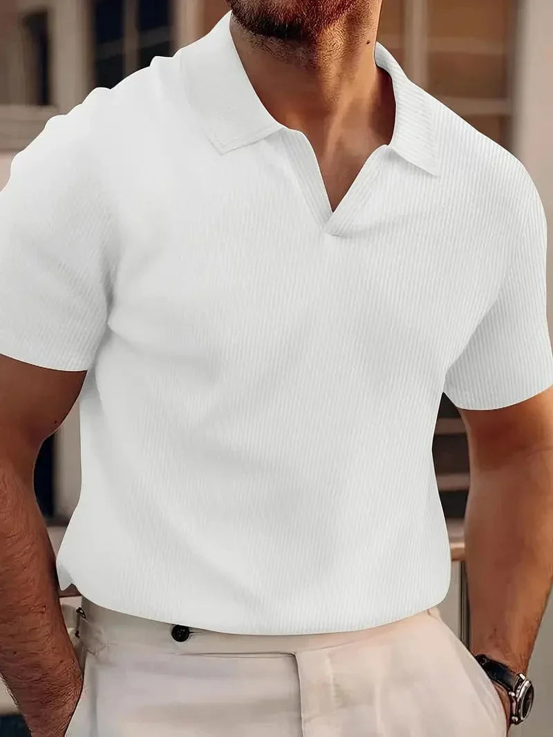 Casual Herrenpolo ohne Knopf