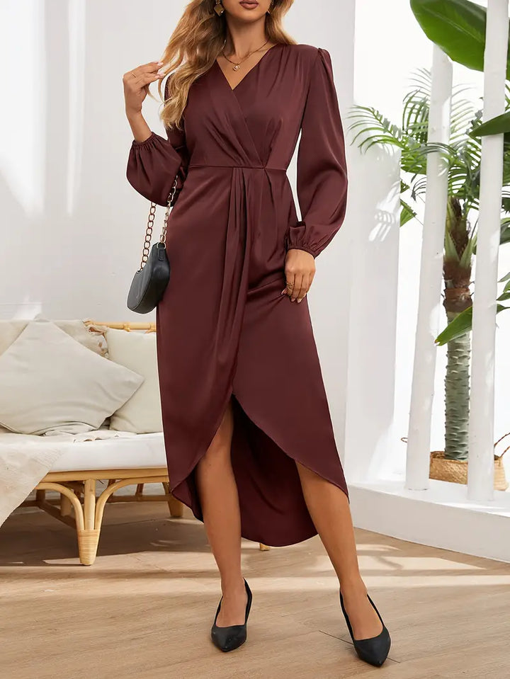 Kayla | Elegantes Midi-Kleid mit Ballonärmeln