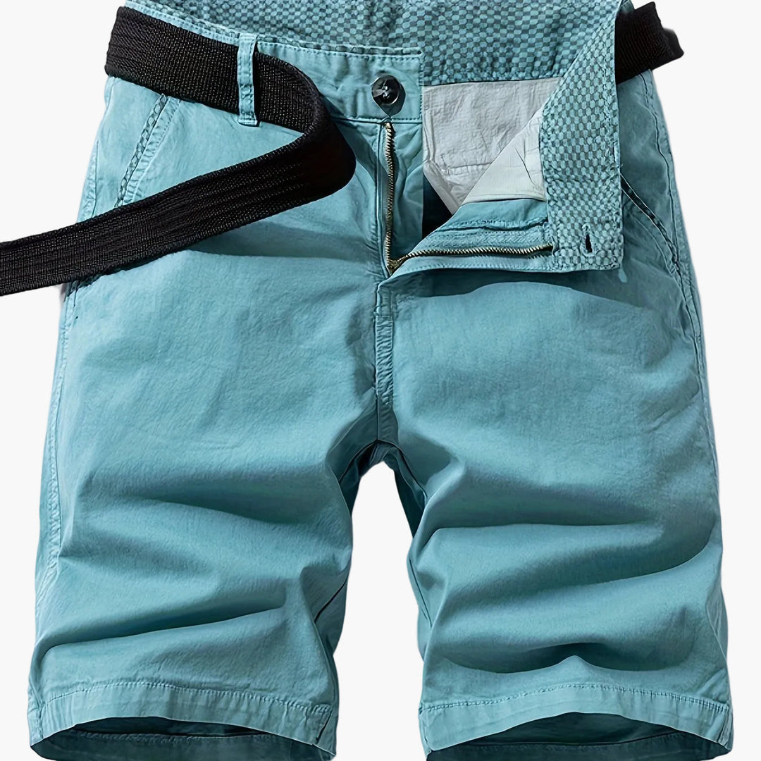 Herren-Bermudashorts mit Gürtel für Freizeit &amp; Urlaub