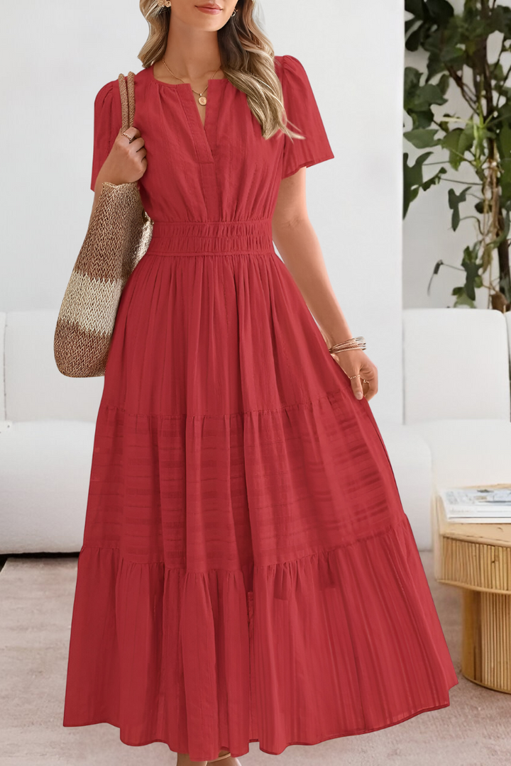 Damen Boho Breeze Midi Kleid