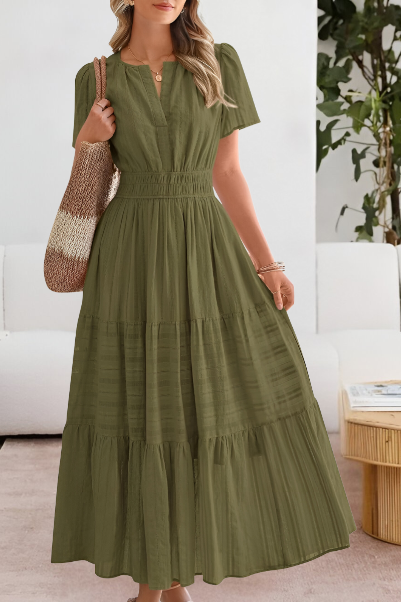 Damen Boho Breeze Midi Kleid