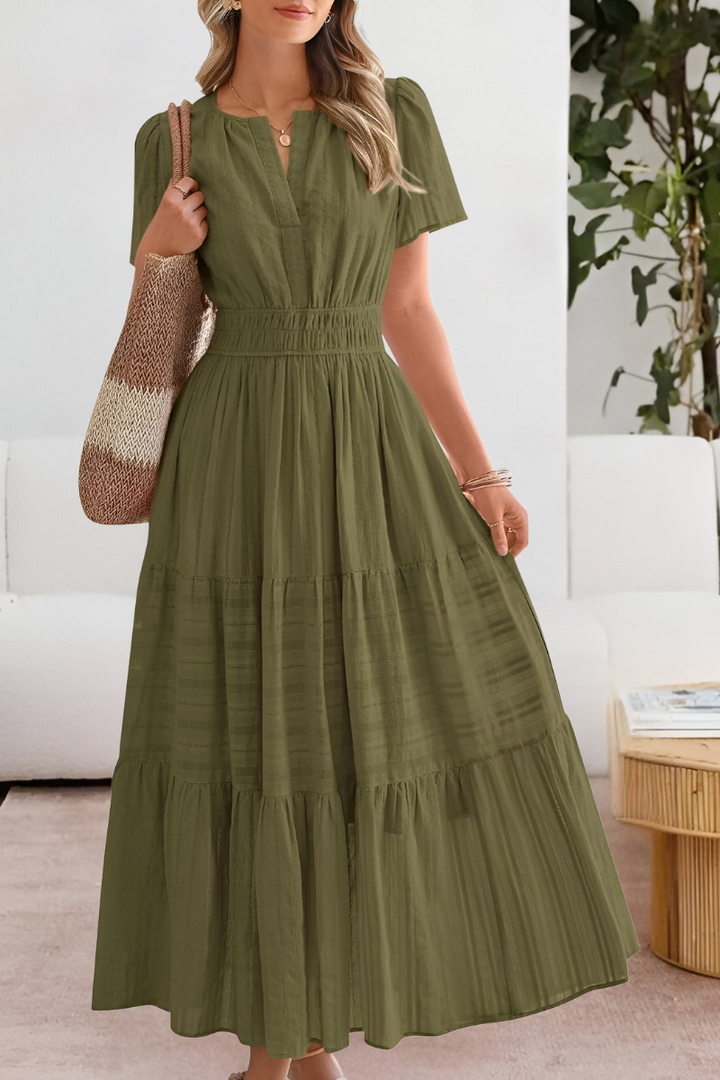 Damen Boho Breeze Midi Kleid