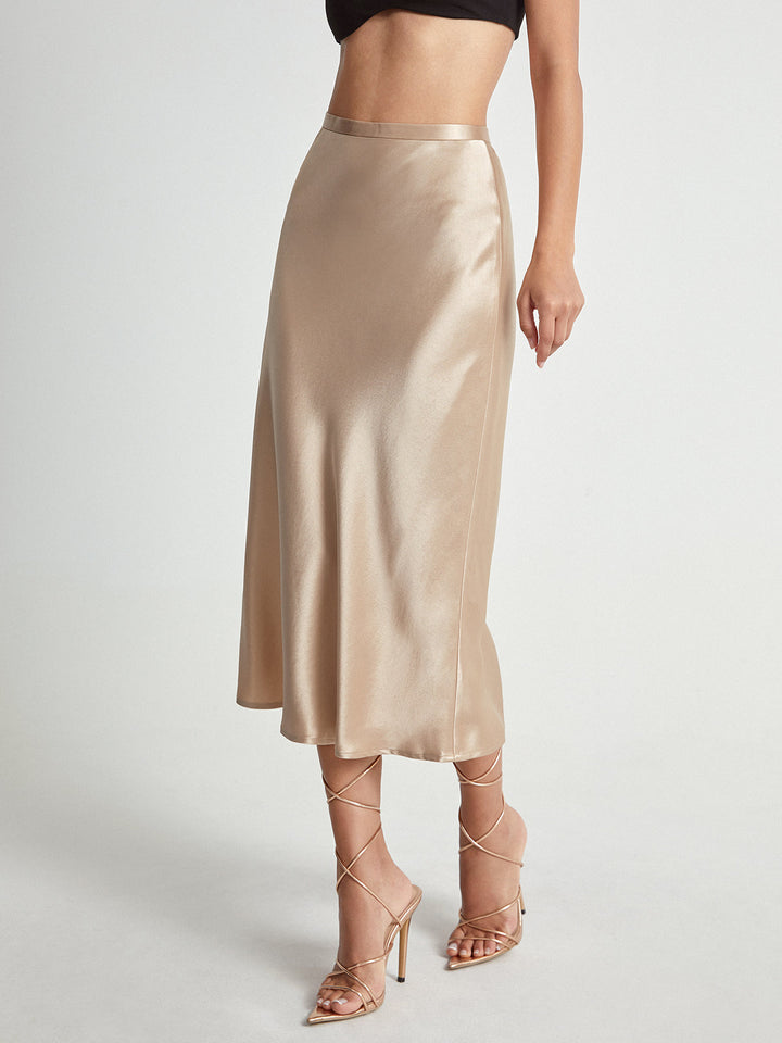 Aerin | Satin Midi Rock für Damen