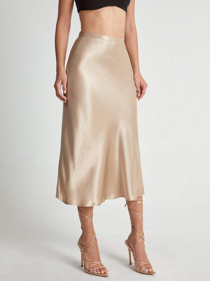 Aerin | Satin Midi Rock für Damen