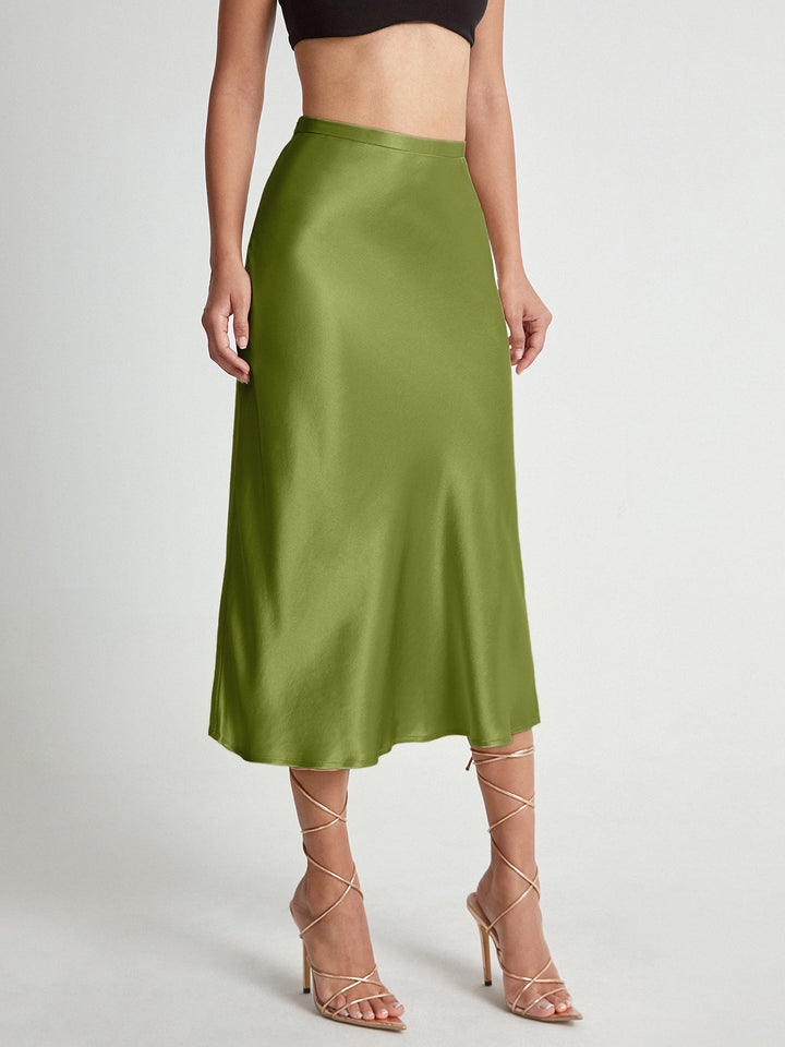 Aerin | Satin Midi Rock für Damen