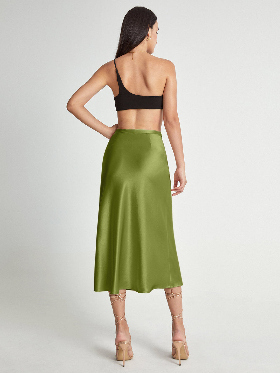 Aerin | Satin Midi Rock für Damen