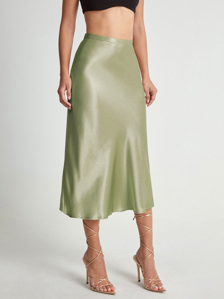 Aerin | Satin Midi Rock für Damen