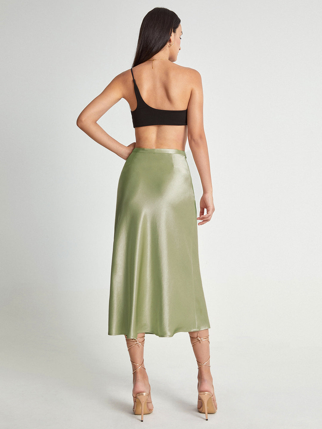 Aerin | Satin Midi Rock für Damen