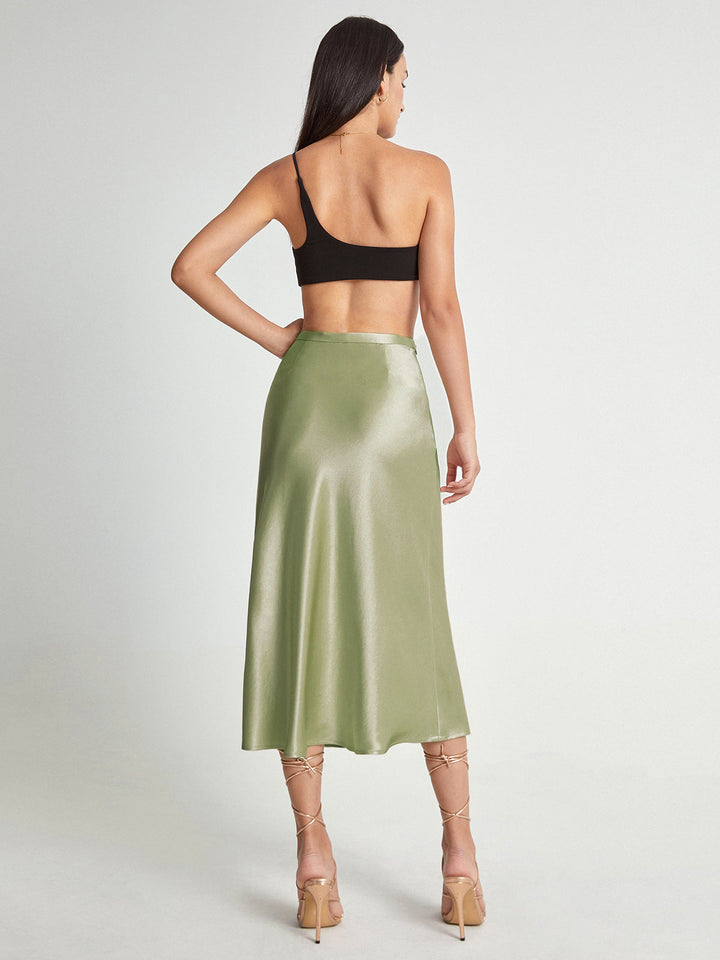 Aerin | Satin Midi Rock für Damen