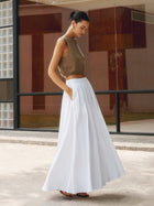 Rosita | Plissee Maxirock mit Hoher Taille