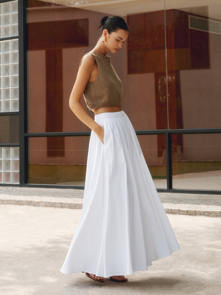 Rosita | Plissee Maxirock mit Hoher Taille