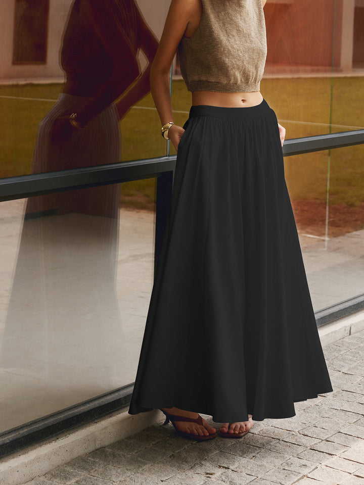 Rosita | Plissee Maxirock mit Hoher Taille