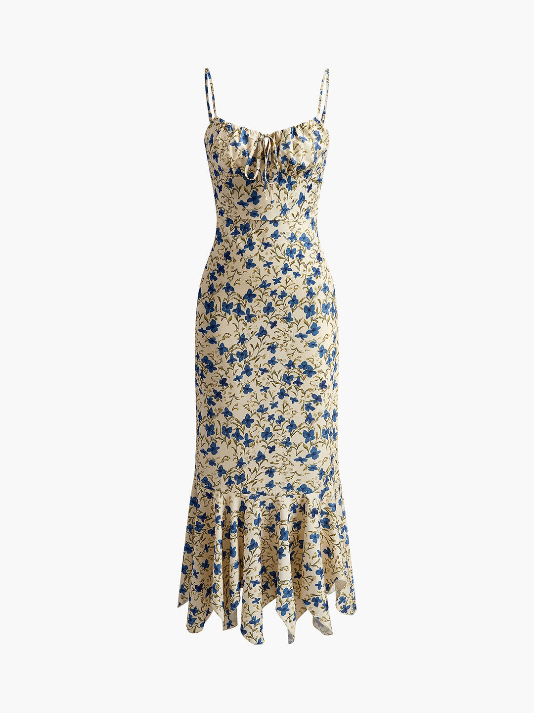 Adriana - Damen Maxikleid mit floralem Print und Binderdetail