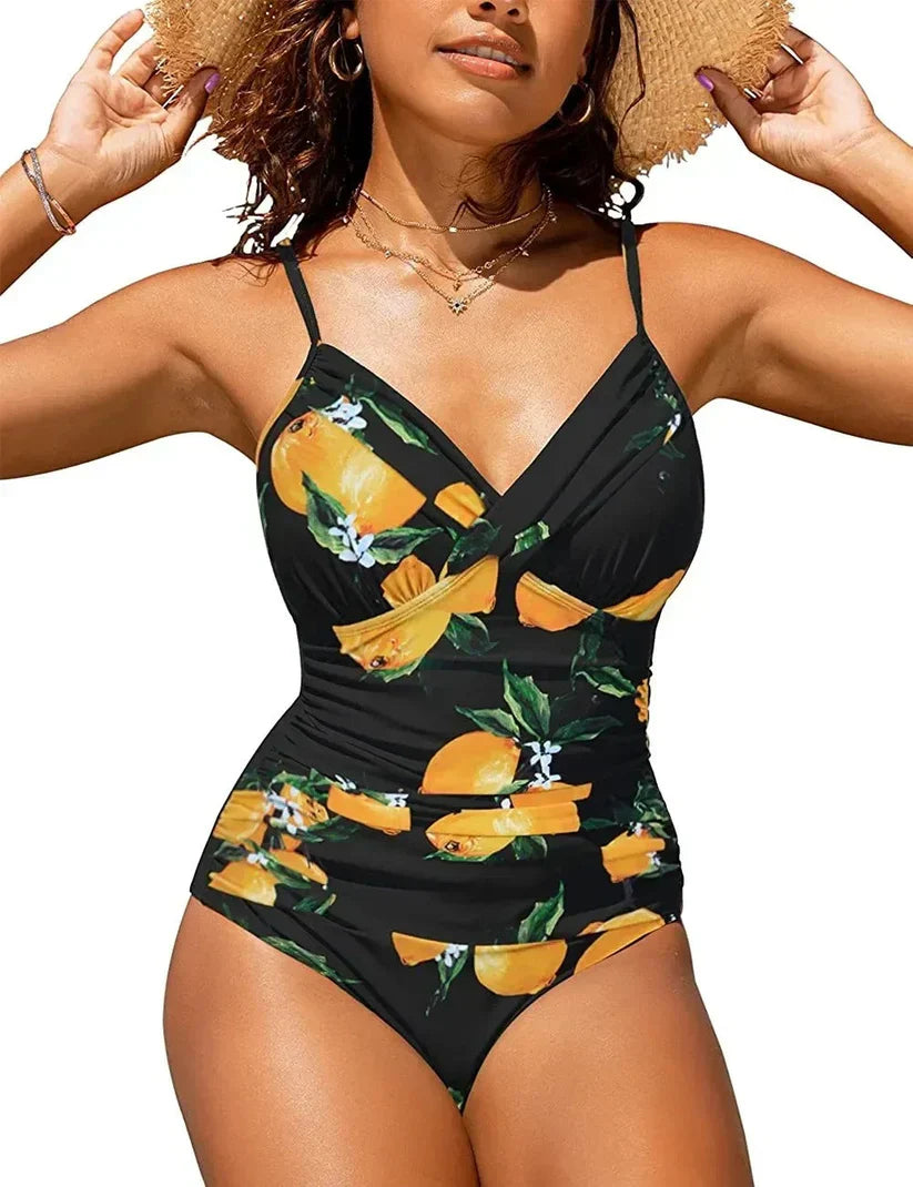 Push-Up Badeanzug mit V-Ausschnitt für eine Elegante Silhouette