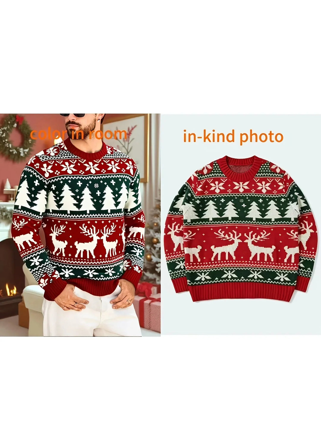 Bennet | Klassischer Weihnachtsstrickpullover für die Feiertage