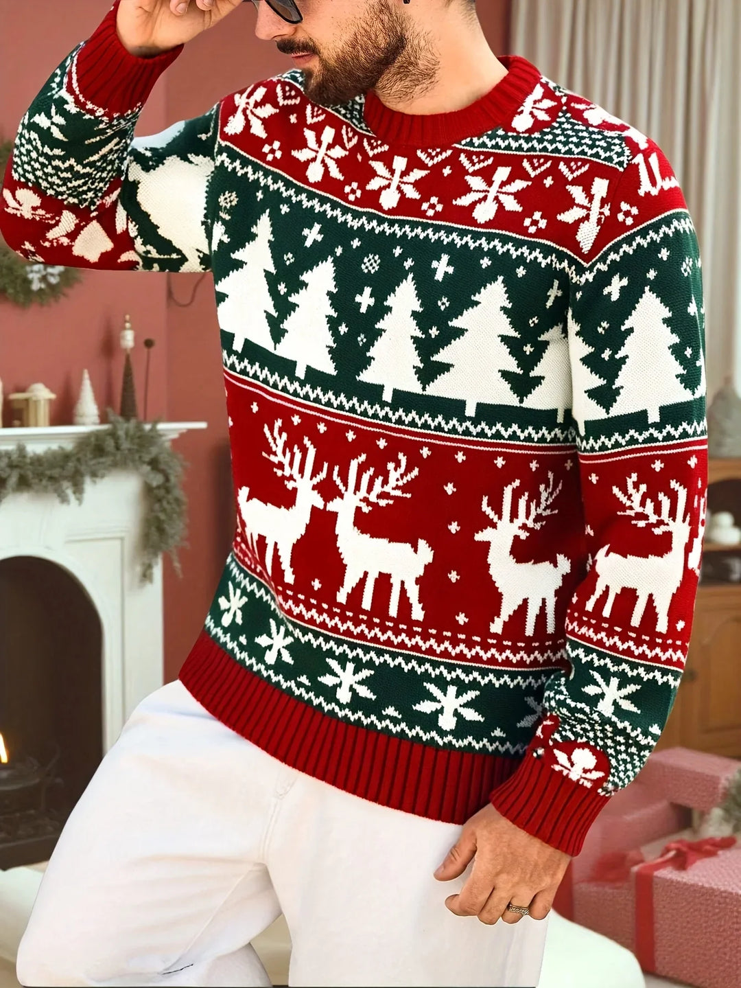Bennet | Klassischer Weihnachtsstrickpullover für die Feiertage