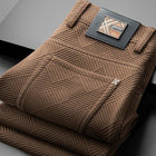 Roman | Herren Fleecegefütterte Jacquard-Hosen mit geradem Bein für den Winter