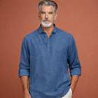 Lässiges Herren Henley-Shirt mit Knopfleiste für Herren | Tijn