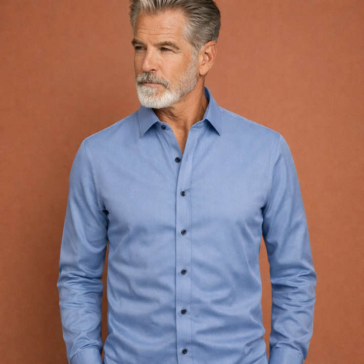 Slim-Fit Herrenhemd mit langen Ärmeln für Business- und Freizeitoutfits | Reinout